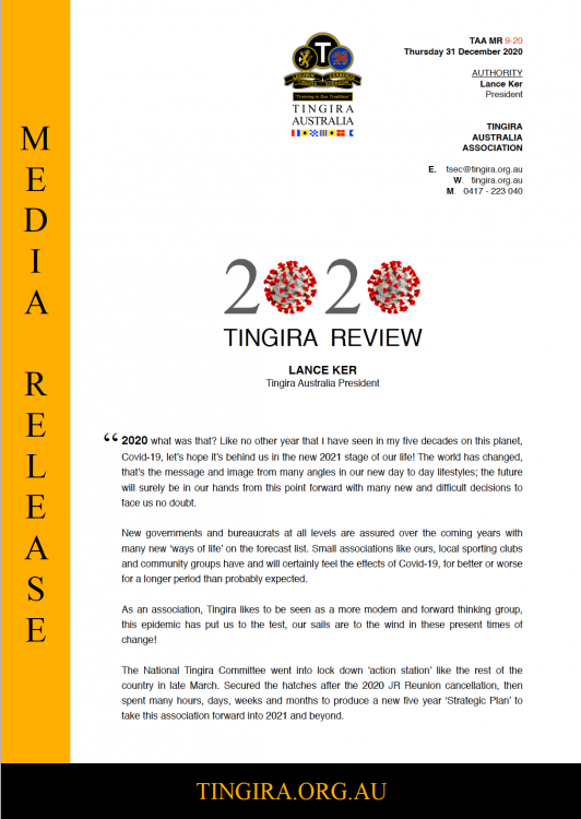 tingira year in review cover
